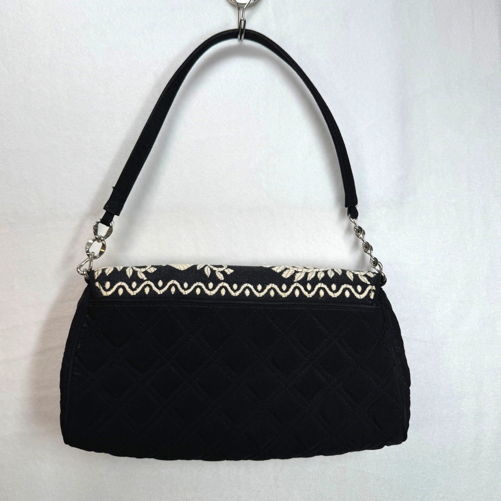 VERA BRADLEY Black & Cream Quilted Purse Juliet Gala Collection Approx 10x6x2 - Picture 2 of 6